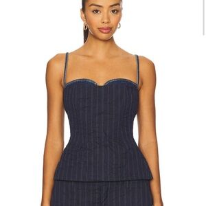 Simkhai Pinstripe Women's Corset Top